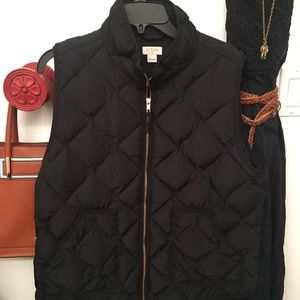 Black J.Crew Puffer Vest